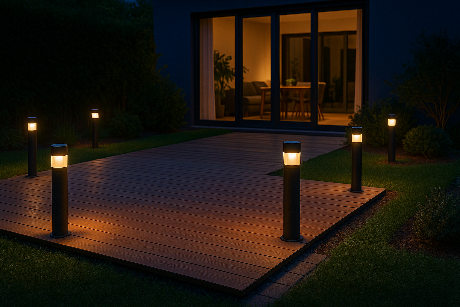 Pollerleuchten – mit Fundament